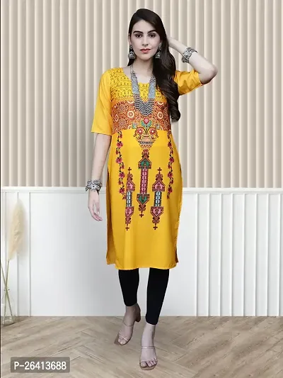 Stylish Printed Crepe Straight Kurti For Women Pack Of 2-thumb2