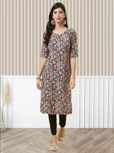 Stylish Crepe A-Line Stitched Kurti For Women