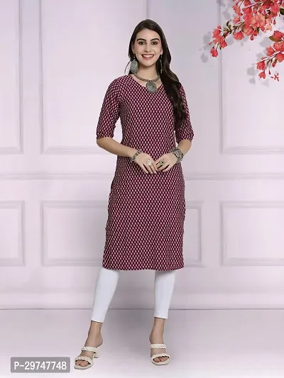 Stylish Multicoloured Crepe Kurta For Women Combo Of 3-thumb3