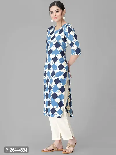 Stylish Multicoloured Crepe Printed A-Line Kurta Bottom Set-thumb3