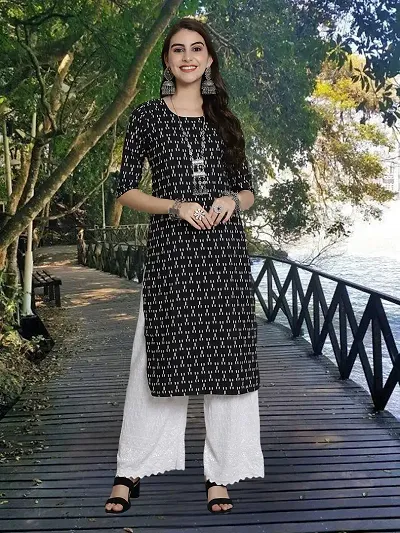 Stylish Crepe Stitched Kurta For Women