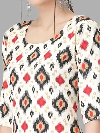 Stylish Beige Crepe Printed A-Line Kurta Bottom Set-thumb3