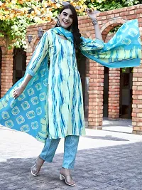 Fancy Cotton Blend Kurta Bottom And Dupatta Set For Women-thumb2