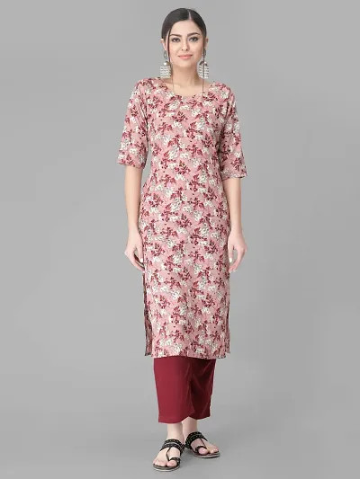 Fancy Crepe A-Line Printed Kurta