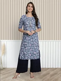 Stylish Multicoloured Crepe Printed A-Line Kurta For Women Combo Of 3-thumb2