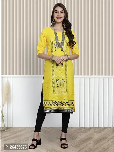 Classic Crepe Printed Kurti For Women Pack Of 3-thumb3