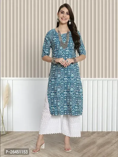 Stylish Multicoloured Crepe Printed A-Line Kurta For Women Combo Of 3-thumb4