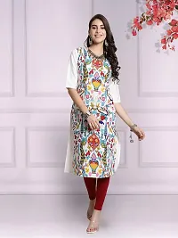 Stylish White Crepe Kurta For Women-thumb1