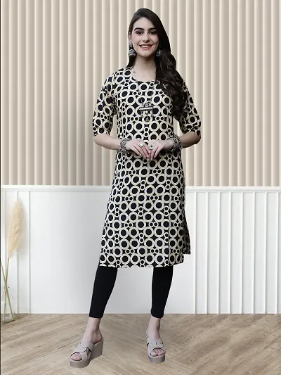 Fancy Crepe A-Line Printed Kurta