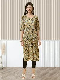 Stylish Multicoloured Crepe Printed A-Line Kurta For Women Combo Of 3-thumb3