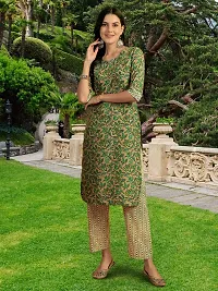 Fancy Cotton Blend Kurta Bottom And Dupatta Set For Women-thumb2