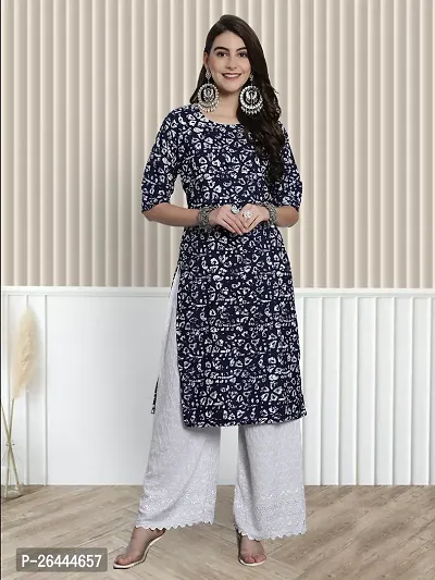 Stylish Multicoloured Crepe Printed Stitched Kurti For Women, Pack Of 5-thumb2