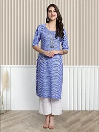 Stylish Multicoloured Crepe Printed A-Line Kurta For Women Combo Of 3-thumb3