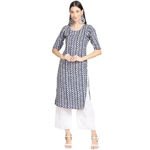 Stylish Crepe Printed A-Line Kurti