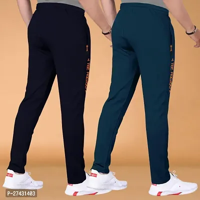 Elegant Multicoloured Cotton Regular Track Pants For Men Pack Of 2-thumb3