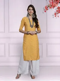 Stylish Yellow Crepe Kurta For Women-thumb1