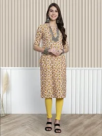 Stylish Multicoloured Crepe Printed Stitched Kurti For Women, Pack Of 5-thumb1