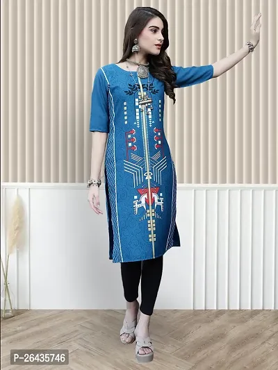 Classic Crepe Printed Kurti For Women Pack Of 3-thumb2