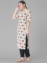 Stylish Beige Crepe Printed A-Line Kurta Bottom Set-thumb2