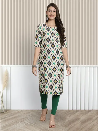 Fancy Crepe A-Line Printed Kurta