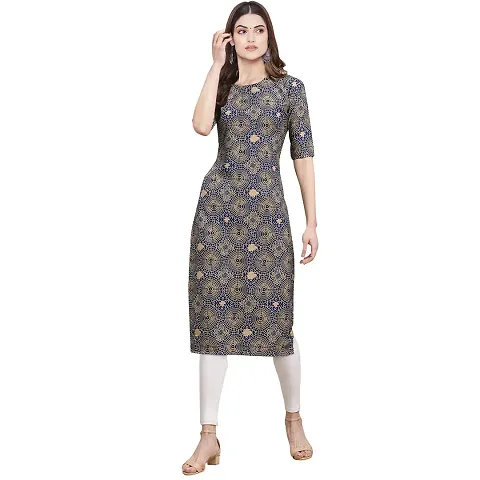 Fancy Crepe A-Line Printed Kurta