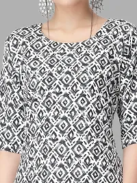 Stylish Crepe Grey Printed A-Line Kurta Bottom Set For Women-thumb3