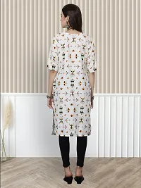 Stylish A-Line White Printed Crepe Kurta For Women-thumb1