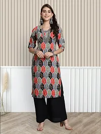 Stylish Printed Crepe Straight Kurti For Women Pack Of 2-thumb1