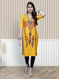 Classic Crepe Printed Kurti For Women Pack Of 3-thumb2