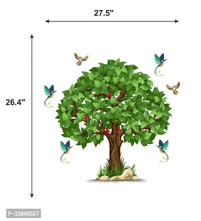 Combo Set of 2 Green Tree | Welcome Home ButterflyWall Decals for Hall, bedroom  kitchen-thumb4