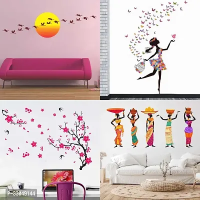 Combo Set of 4 Wall Stickers