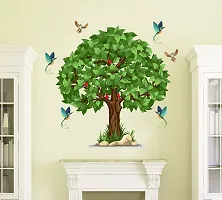 Combo Set of 2 Green Tree | Welcome Home ButterflyWall Decals for Hall, bedroom  kitchen-thumb1