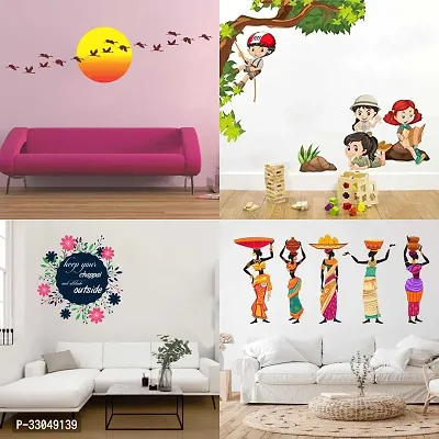 Combo Set of 4 Wall Stickers