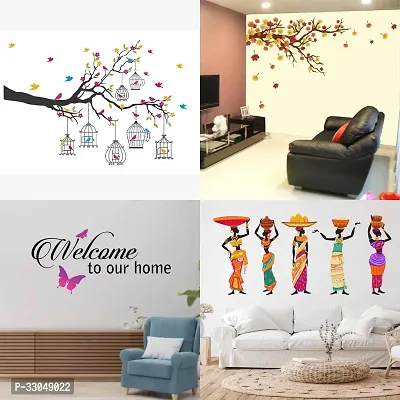 Combo Set of 4 Wall Stickers