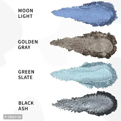 PRIVIU Power Shimmer Metallic Eye Makeup Loose Glitter Eyeshadow Powder (Talc Free), Pack of 4 Colors, Smokey Vibes-thumb5