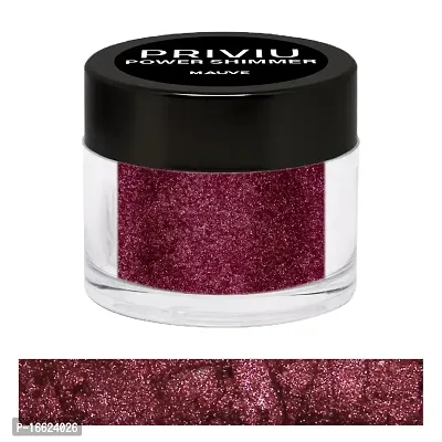 PRIVIU Power Shimmer Metallic Eye Makeup Loose Glitter Eyeshadow Powder (Talc Free), 03 Mauve, 3g