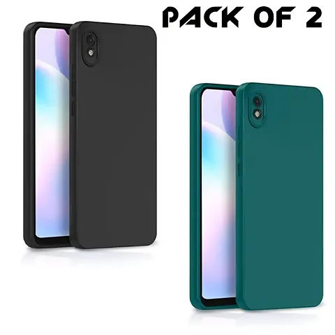 Coverley Matte Shockproof Liquid Silicone Designed for Redmi Redmi 9A |Redmi 9i / Redmi 9A Sport | Redmi 9i Sport