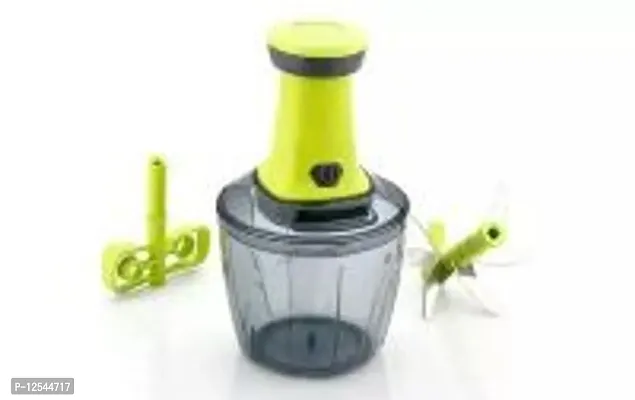 Trendy Plastics Chopper For Vegetables  Fruits, Hand Press Chopper With Lock  Unlock System Mini Food Processors  Choppers-thumb0