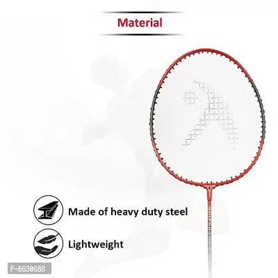 Hipkoo Sports High Quality Aluminum Badminton Complete Racquets Set | 2 Rackets with Cover and 3 Shuttles (Red, Set of 2)-thumb4