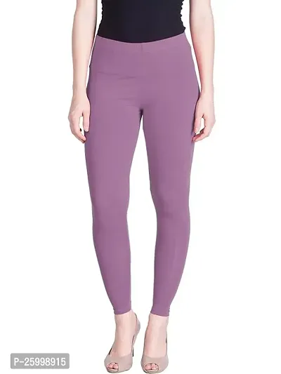 Fabulous Purple Cotton Solid Leggings For Women-thumb0