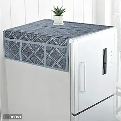 Premier PVC Fridge Top Cover Refrigerator Covers with Side Pockets Waterproof and Dust Proof Color MulticolorSizeMedium