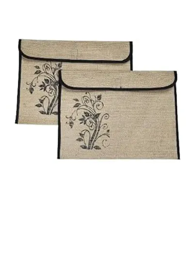 Premier Jute Folder Environment Friendly File Folder LetterSize FITS A4 Paper Pack of 2 Black Colour