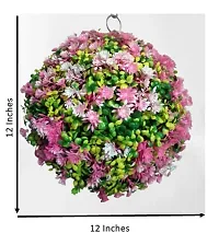 Artificial Topiary ball Pink Floral Without Pot-thumb2