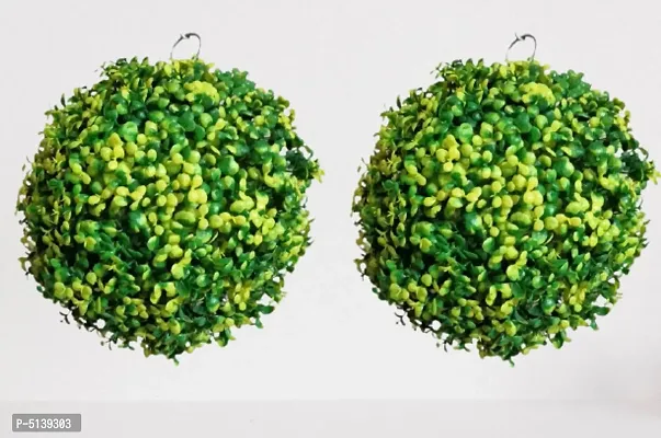 Artificial Combo of Topiary ball Coin leaf Without Pot
