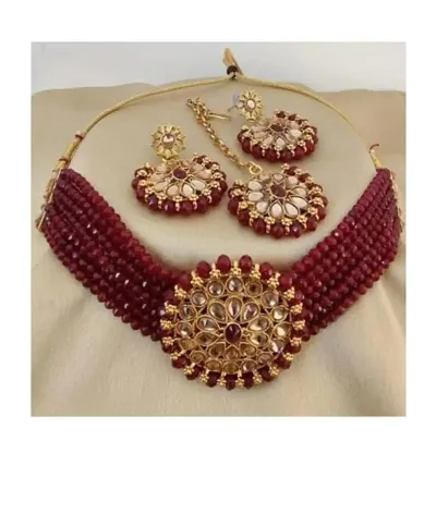 Trendy Partywear Alloy Beads Jewellery Set