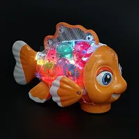 Transparent Concept Fish Toy Electric Mechanical Gear Fish Colorful Light Music-thumb4