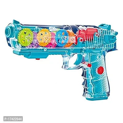 Lights  Musical Blaster Gun with Moving Gears Concept Gun Toy-thumb0