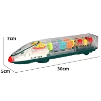 Transparent Music train Toy Flashing Light Electric train Toy Concept Toy with Colorful Light and Music for Kids-thumb3