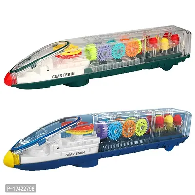 Transparent Music train Toy Flashing Light Electric train Toy Concept Toy with Colorful Light and Music for Kids-thumb5