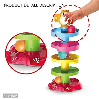 5 Layer Ball Drop and Roll Swirling Tower for Baby and Toddler-thumb3